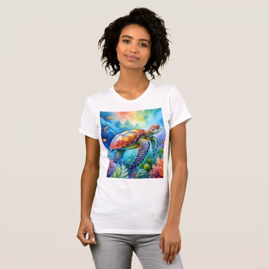 Painted Sea Turtle T-Shirt (Vorne ganz)