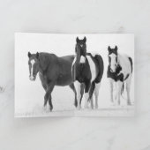 "Painted Snow Day II"- Wild Horse Greeting Card Karte (Innenseite)