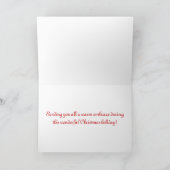 Painted Snowflake Sweet King Charles Spaniel Card Feiertagskarte (Innenseite)