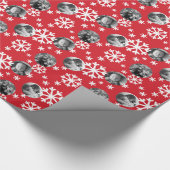 Painted Snowflakes Foto Geschenk Wrap rot weiß Geschenkpapier (Ecke)