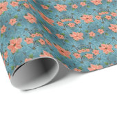 Painted Soft Pastel Poinsettia Holiday Geschenkpapier (Rolleneckpunkt)