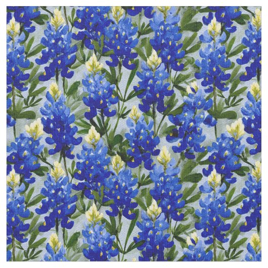 Painted Style Bluebonnet fabric Stoff (Nahaufnahme)