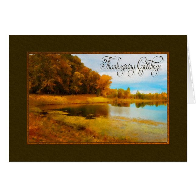Painted Thanksgiving Greetings (Vorderseite (Horizontal))