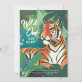 Painted Tiger Baby Shower Einladung (Vorderseite)