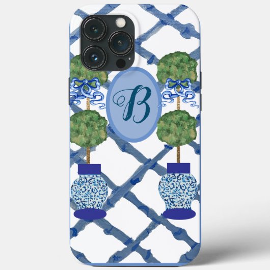 Painted Topiary Chinoiserie Ginger Jars Jar Case-Mate iPhone Hülle (Rückseite)