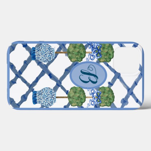 Painted Topiary Chinoiserie Ginger Jars Jar Case-Mate iPhone Hülle (Rückseite (Horizontal))