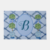 Painted Topiary Chinoiserie Ginger Jars Jar Dorm Fußmatte (Vorderseite)