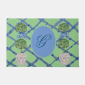 Painted Topiary Chinoiserie Ginger Jars Jar Fußmatte (Vorderseite)