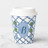 Painted Topiary Chinoiserie Ginger Jars Jar Papier Pappbecher (Vorderseite)