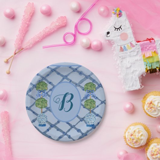 Painted Topiary Chinoiserie Ginger Jars Jar Pappteller (Party)