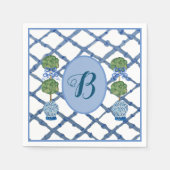 Painted Topiary Chinoiserie Ginger Jars Jar Serviette (Vorderseite)