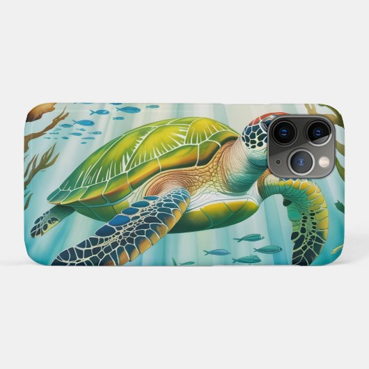 Painted Turtle Case-Mate iPhone Hülle (Rückseite (Horizontal))