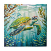 Painted Turtle Fliese (Vorderseite)