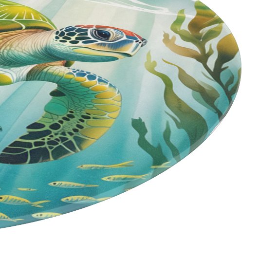 Painted Turtle Schneidebrett (Ecke)