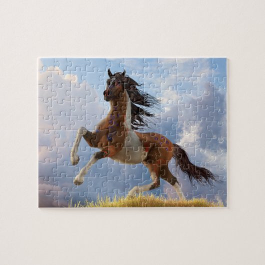 Painted War Horse Puzzle (Horizontal)