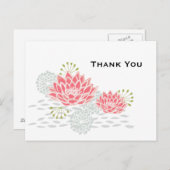 Painted Water lily - vielen Dank Postcard Postkarte (Vorne/Hinten)