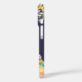 Painted Watercolor Floral Monogram Iphone 16 Case (Rückseite / Links)