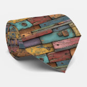 Painted Wood Neck Tie Krawatte (Gerollt)