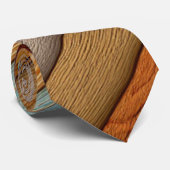 Painted Wood Neck Tie Krawatte (Gerollt)