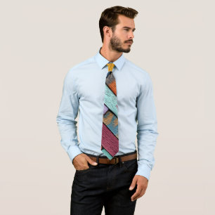 Painted Wood Neck Tie Krawatte