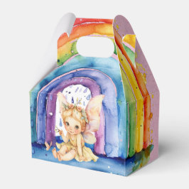 Painted Yellow Fairy Rainbow Girl Birthday Party Geschenkschachtel