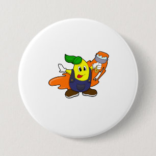 Painter als Maler mit Pinsel Button