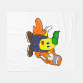 Painter als Maler mit Pinsel Fleecedecke (Vorderseite (Horizontal))