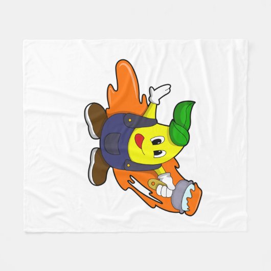 Painter als Maler mit Pinsel Fleecedecke (Vorderseite (Horizontal))