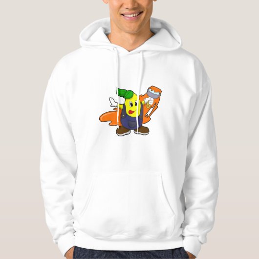 Painter als Maler mit Pinsel Hoodie (Vorderseite)