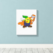 Painter als Maler mit Pinsel Leinwanddruck (Insitu (Holzboden))