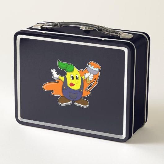 Painter als Maler mit Pinsel Metall Brotdose (Rückseite)