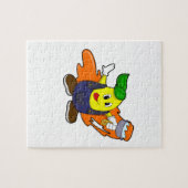 Painter als Maler mit Pinsel Puzzle (Horizontal)