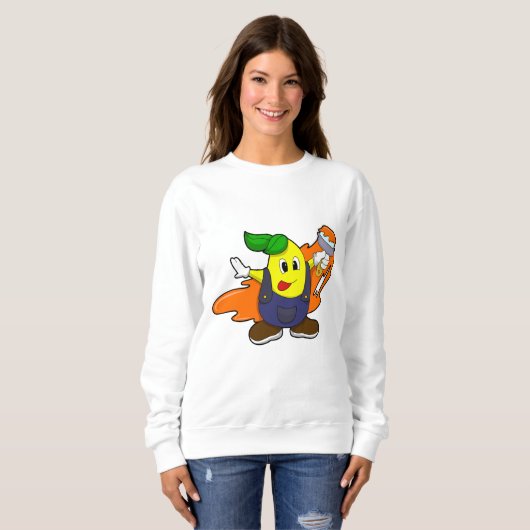 Painter als Maler mit Pinsel Sweatshirt (Vorne ganz)