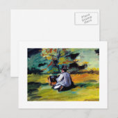 Painter at Work impressionist art Paul Cezanne Postkarte (Vorne/Hinten)