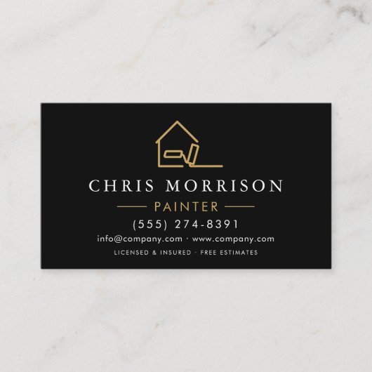 Painter Black Gold Visitenkarte (Vorderseite)