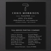 Painter Black Silver Modern Visitenkarte