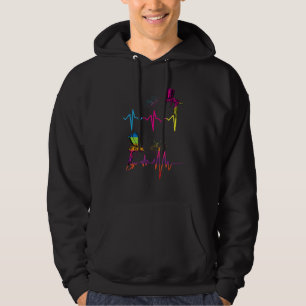 Painter-Body-Painter-Spray Gun Heartbeat Ekg Hoodie