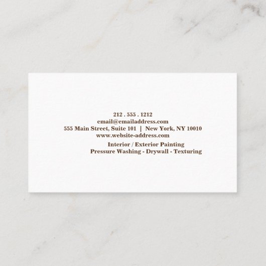 Painter Business Card Visitenkarte (Rückseite)