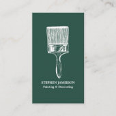 Painter & Decorator Dark Green and White Visitenkarte (Vorderseite)