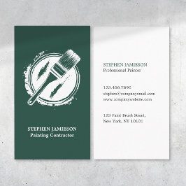 Painter & Decorator Service Green and White  Visitenkarte