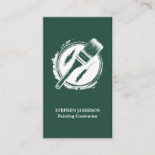 Painter & Decorator Service Green and White  Visitenkarte (Vorderseite)