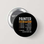 Painter Hourly Rate Funny Painter Button (Vorne & Hinten)