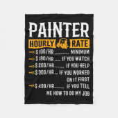 Painter Hourly Rate Funny Painter Fleecedecke (Vorderseite)