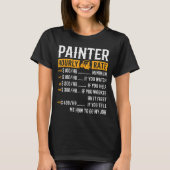 Painter Hourly Rate Funny Painter T-Shirt (Vorderseite)