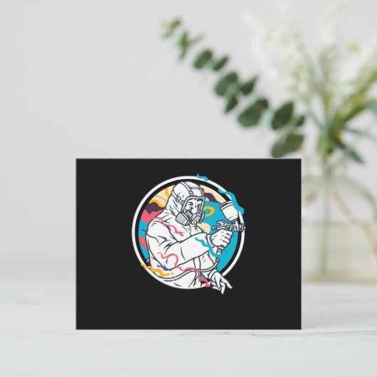 Painter Paint Spray Gun Postkarte (Stehend Vorderseite)