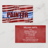 Painter Patriotic Business Card Visitenkarte (Vorne/Hinten)