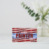 Painter Patriotic Business Card Visitenkarte (Stehend Vorderseite)