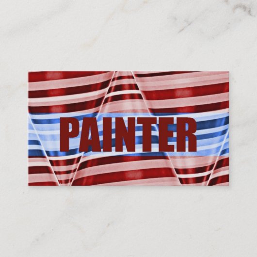 Painter Patriotic Business Card Visitenkarte (Vorderseite)