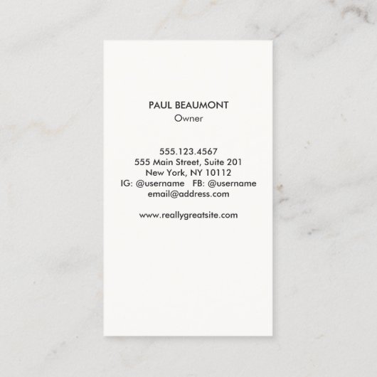 Painter-Pinsel-Logo Visitenkarte (Rückseite)