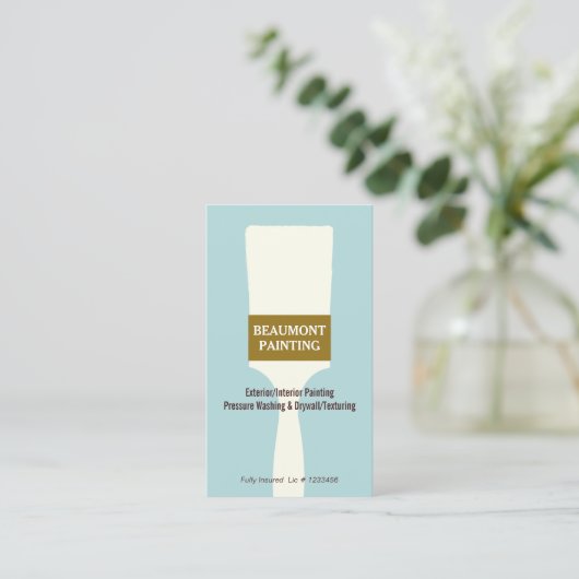 Painter-Pinsel-Logo Visitenkarte (Stehend Vorderseite)